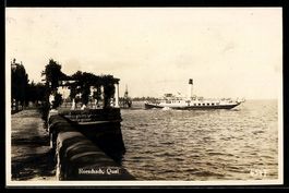 AK Rorschach, Quai mit Bodensee-Dampfer
