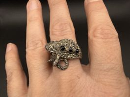 Vintage 925 Silber Schlangenring - Gr. 56