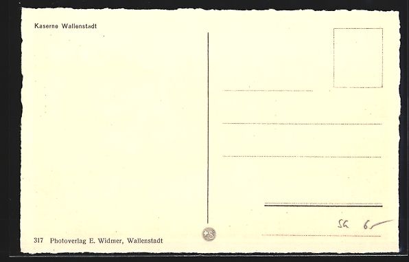 Cartoline postali: AK Wallenstadt, Kaserne mit Bergpanorama – Usato da Berlin venduto da bartko-reher 1