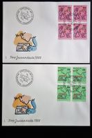 1988 PJ - 4 FDC Viererblöcke Das Schulkind