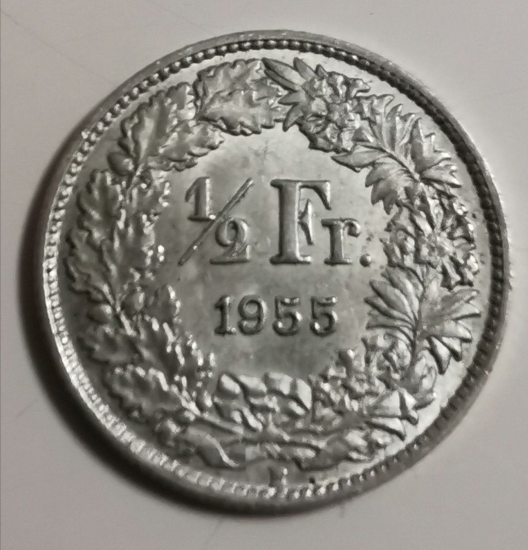 Alle Münzen: 50 Rappen 1955 Silber Top – Gebraucht aus Zürich von turbopuz