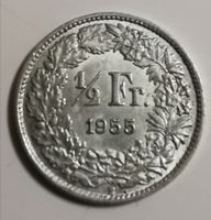 50 Rappen 1955 Silber Top
