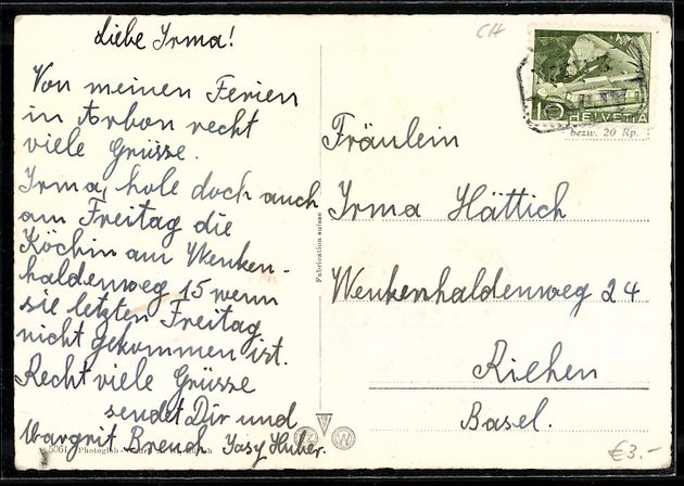 Cartoline postali: Arbon, Kirche mit Fachwerkhäusern, Stra – Usato da Berlin venduto da bartko-reher 1