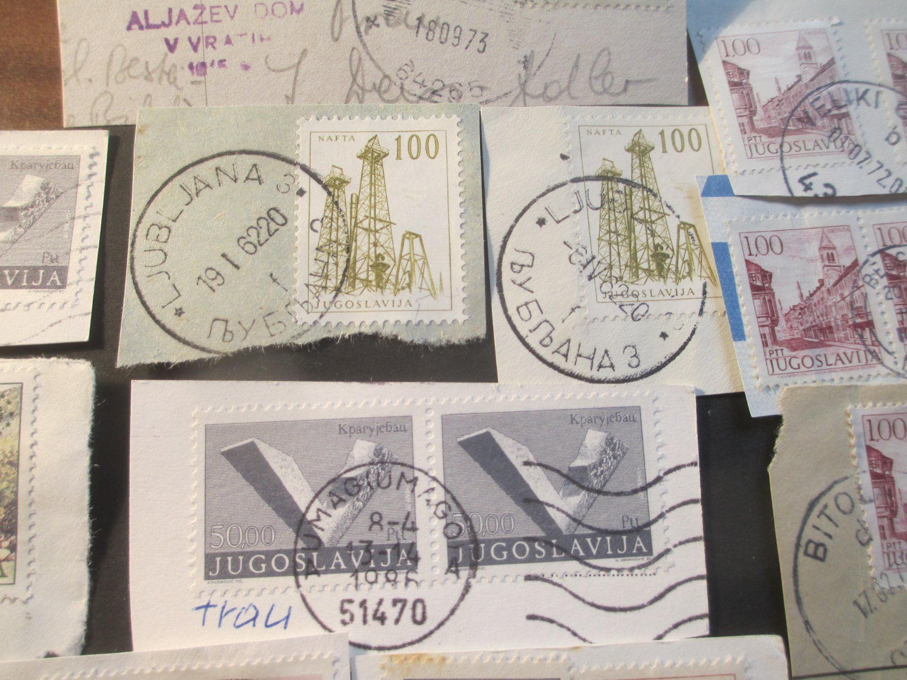 Alle Briefmarken: Briefmarken auf Papier Jugoslawien – Gebraucht aus Hasle LU von Flamme6 5