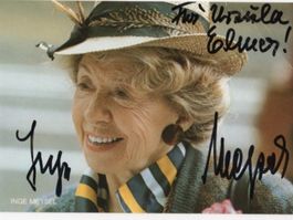 Autogrammkarte von Schauspielerin Inge Msysel D, † 10. 7. 04