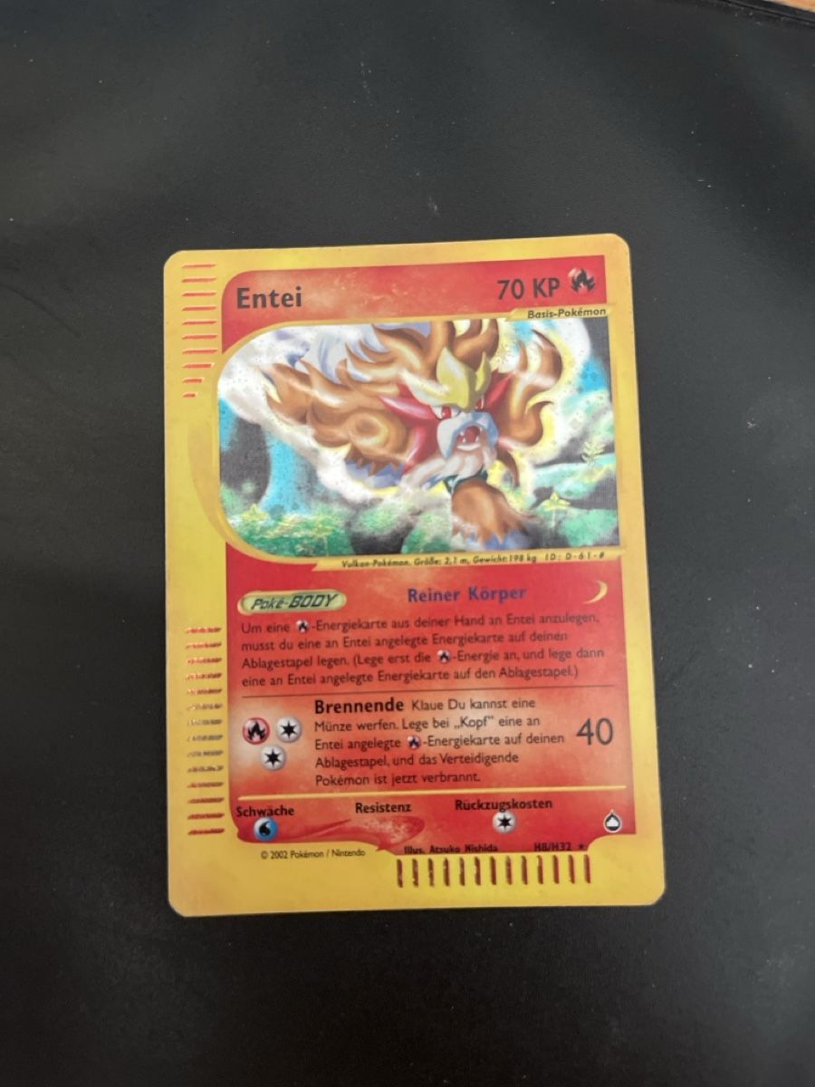 Pokémon Cartes à collectionner: Entei Aquapolis H8/H32 E-Card Holo Rare – D'occasion à Bern par chris3012