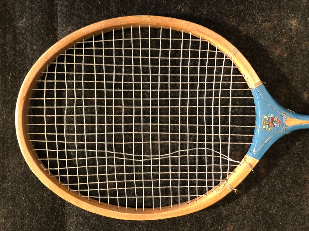 Raquette De Tennis / Badminton Vintage En Bois Matchply Gary Russell