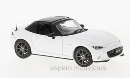 Mazda MX-5 IV ND seit 2015 RHD weiss / Verdeck schwarz  1:43