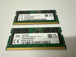 2x 16GB Rigel, DDR5-4800B,SK Hynix