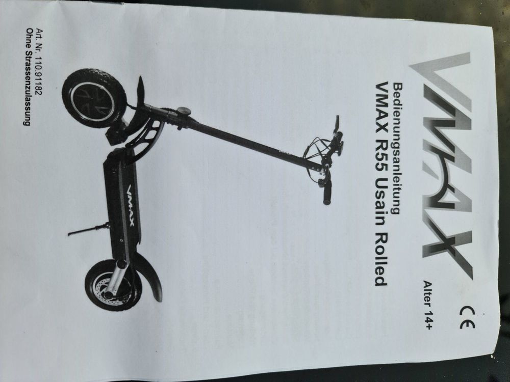 Scooter R55 Usain Rolled von VMAX / Schwarz