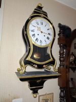 Antike Pendule gross Zenit, Schwarz, Blumenmalerei, top!