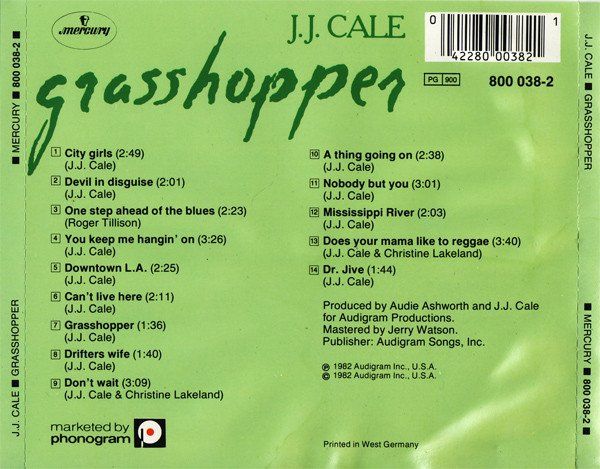 CDs: J.J. Cale GRASHOPPER Steve Gibson Reggie Young Gary Allen CD – Gebraucht aus Kandergrund von Sososo 1