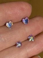 2 Paar Ohrstecker Crystals NEU