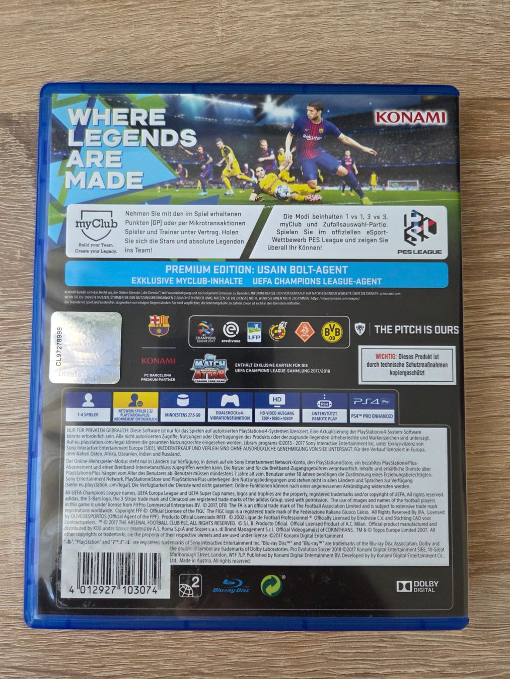 Spiele: PES 2018 Premium Edition (Multilanguage) - PS4 – Gebraucht aus Carouge GE von Gasco 1