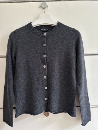 100% Kaschmir Strickjacke Gr. M dunkelgrau super Zustand!