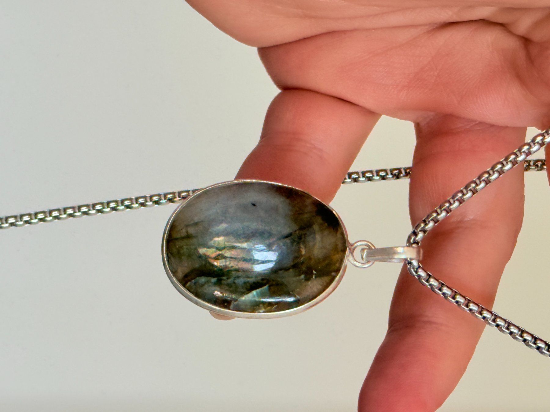 Colliers: Collier avec Labradorite – Neuf avec emballage d'origine à Genève par AWWA 6