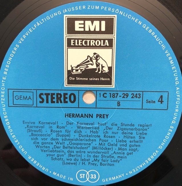Dischi in vinile: Hermann Prey – Edition 2000 (2 LPs) – Usato da Grüningen venduto da azulrojo 6