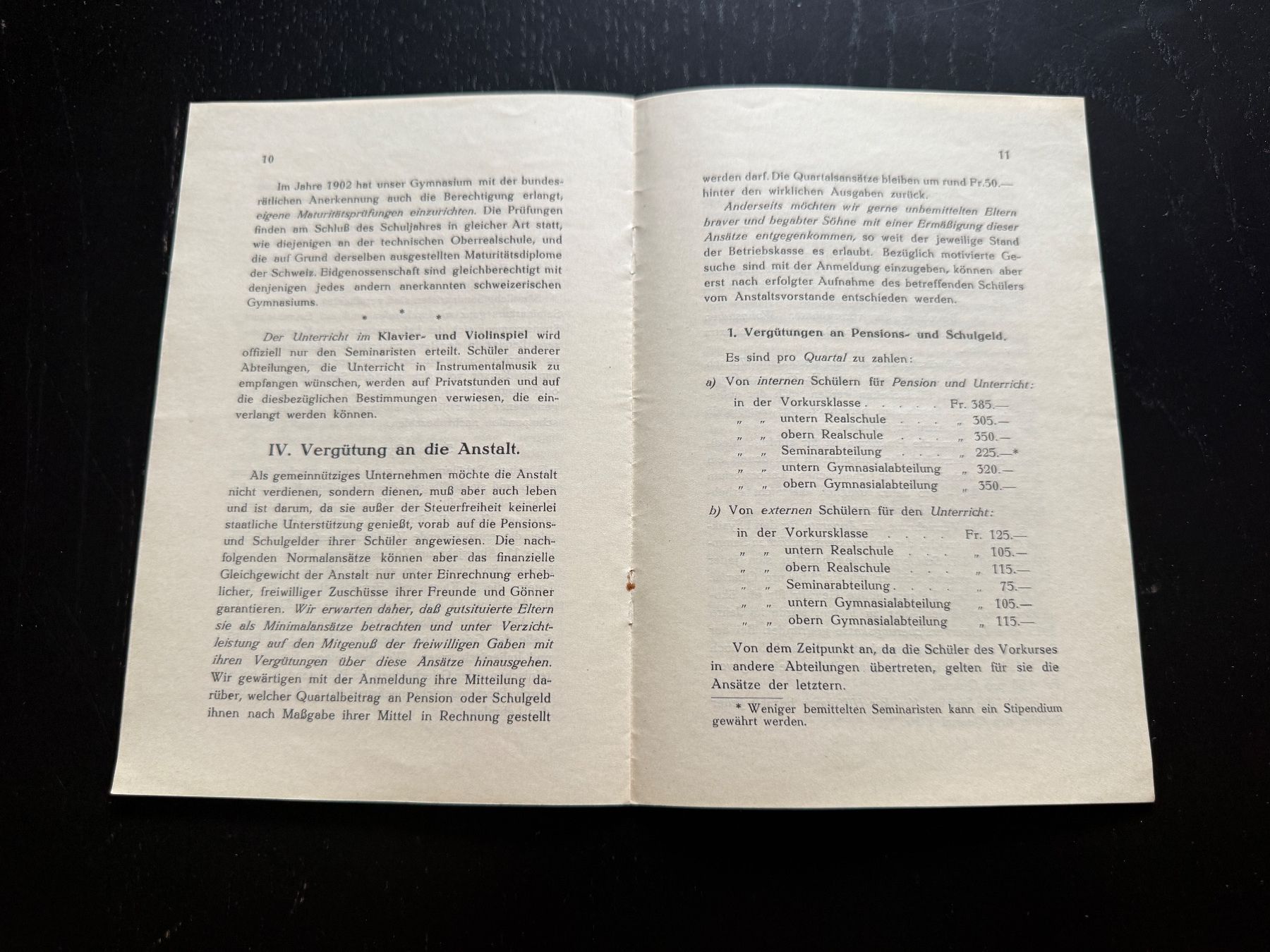 Documenti: Evang. Lehranstalt Schiers Prospekt November 1930 – Usato da Erstfeld venduto da Mario_boe0 3
