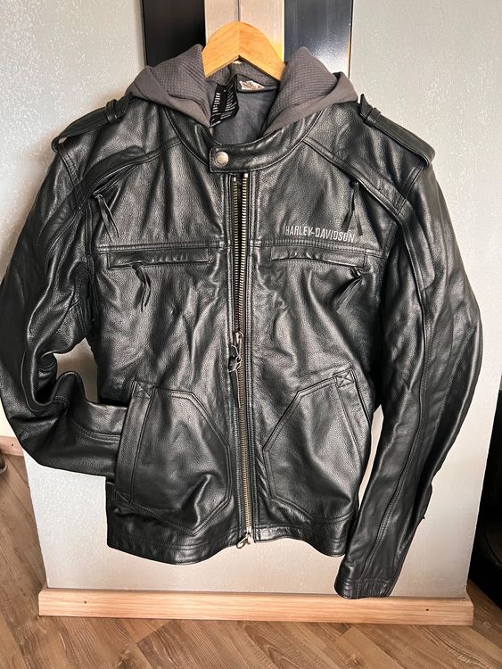 Veste cuir Harley Davidson avec doublure capuche Acheter sur