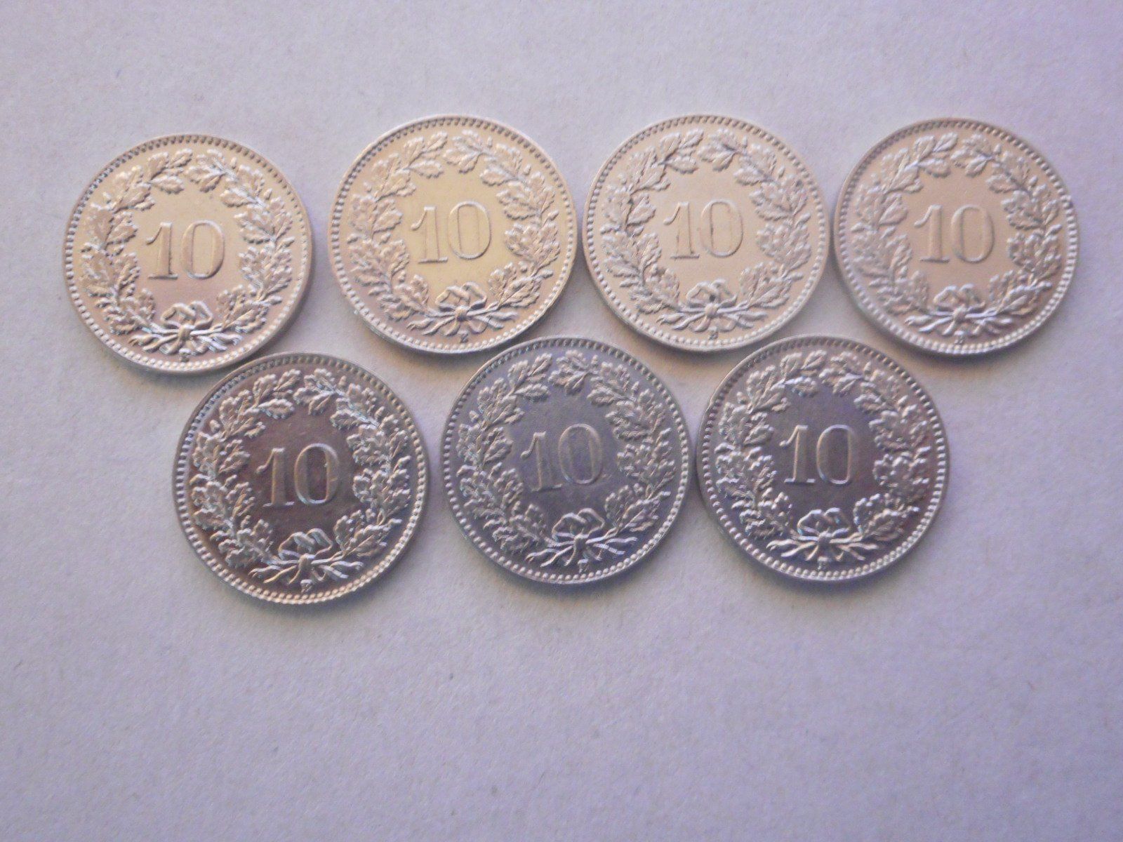 Tutti le monete: 7 x 10 Rp. 1932-1939 – Usato da Kriegstetten venduto da pizlad2010 3