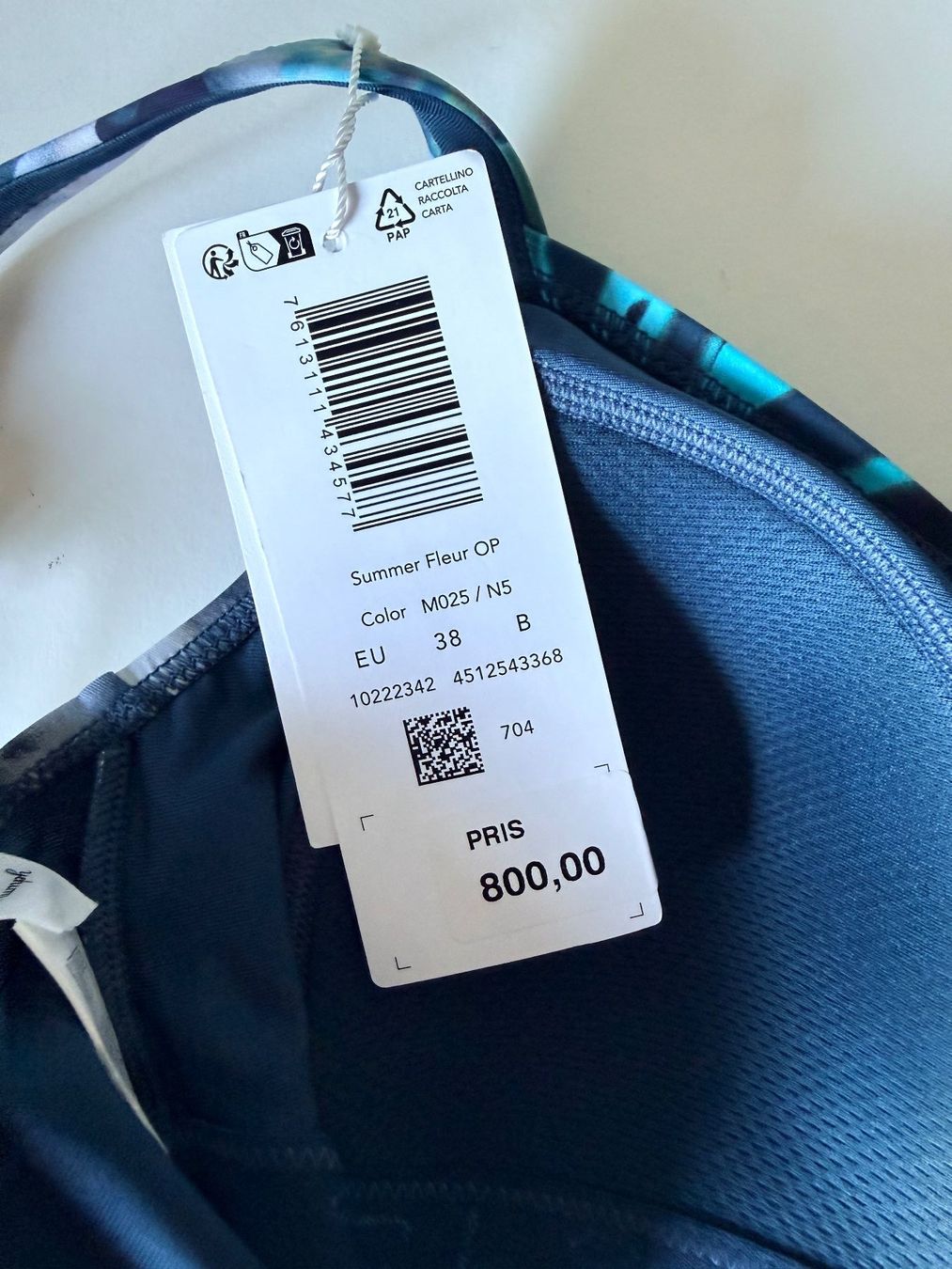 Triumph Costumi da bagno & Bikini: TRIUMPH, Badekleid SUMMER FLEUR, Grösse 38B, Farbe Blau – Nuovo e nell'imballaggio originale da Rudolfstetten venduto da gst_g7xl 6