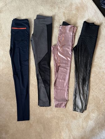 4 Designer Sportleggings Gr. M