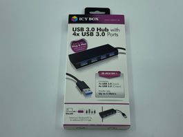 ICY BOX USB-Hub IB-AC6104-B - NEU
