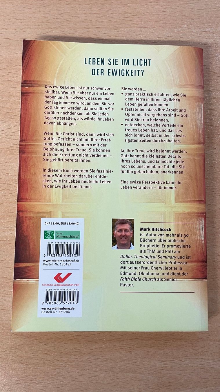 Libri: Mark Hitchcock: Himmlische Belohnungen – Nuovo (secondo la descrizione) da Glattfelden venduto da cybermaxx 1