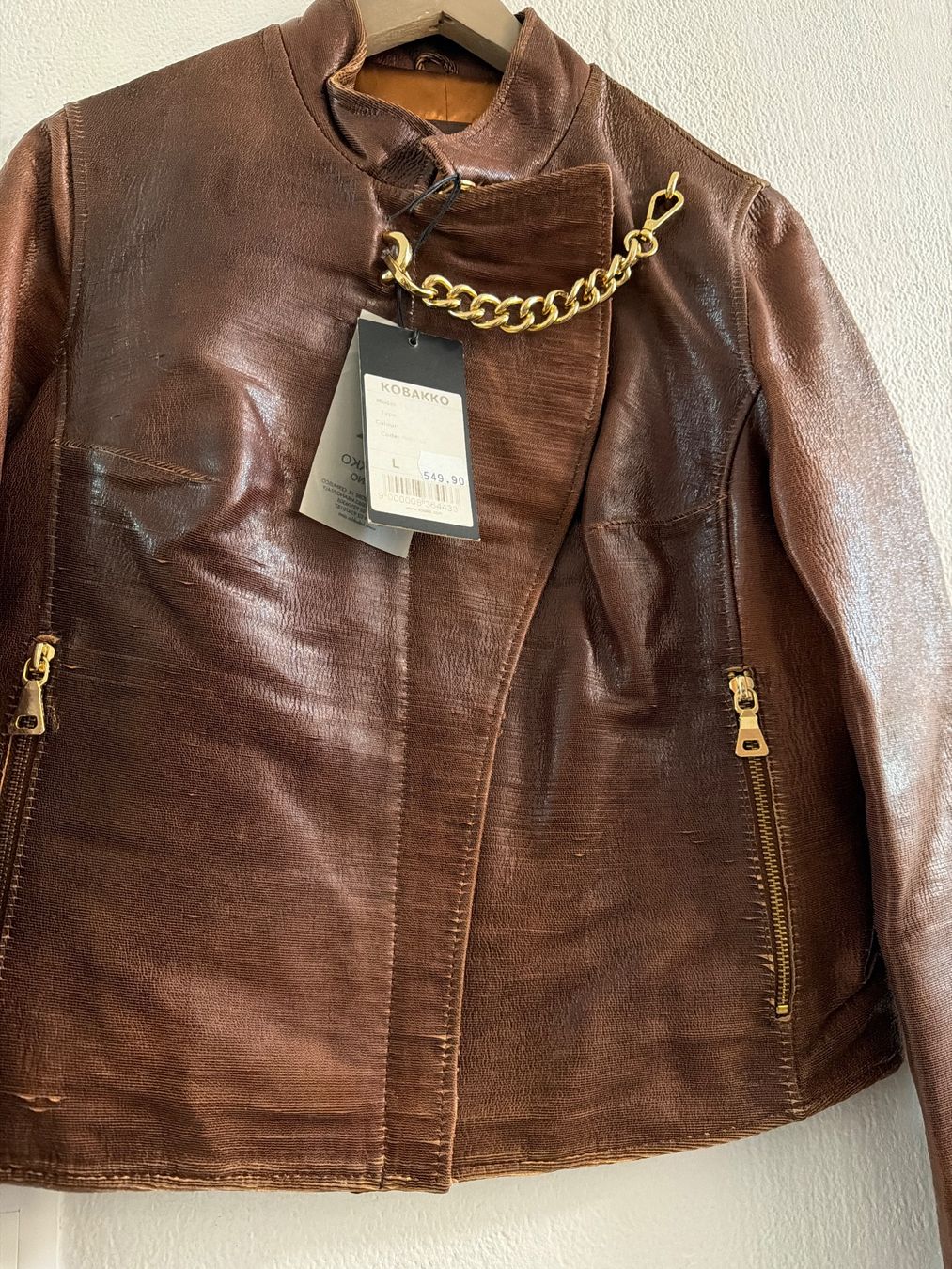 Giacche: Kobakko Lederjacke, Grösse L, Braun – Nuovo e nell'imballaggio originale da Chur venduto da bauser03 3