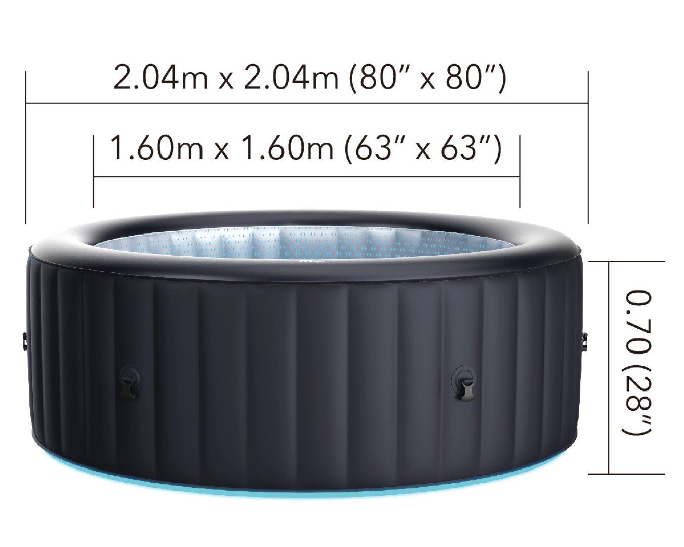 Whirlpool: MSpa Whirlpool Aurora, 204x204x70cm – Nuovo e nell'imballaggio originale da St. Marein venduto da trade-line-partner 8