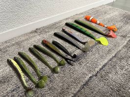 Diverse Gummifische fürs Hechtangeln