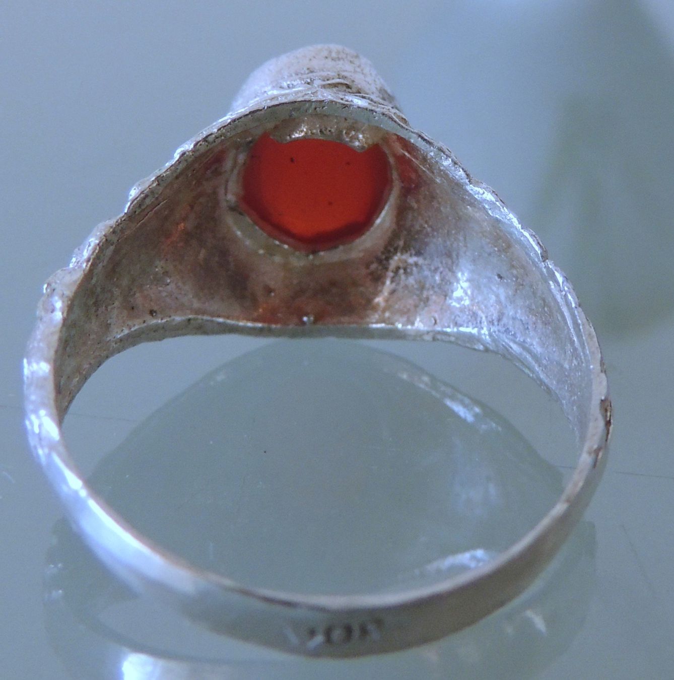 Anelli: Handgearbeiteter Silber 800 Karneol Fingerring Gr. 62 – Usato da Waldenburg venduto da schaller707 5
