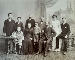 Neuchâtel Grande Photo Famille Belle Époque Auguste Monbaron