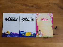 3er Set Diddl Blöcke A4 vintage Rarität Nr. 24, 55 und 146