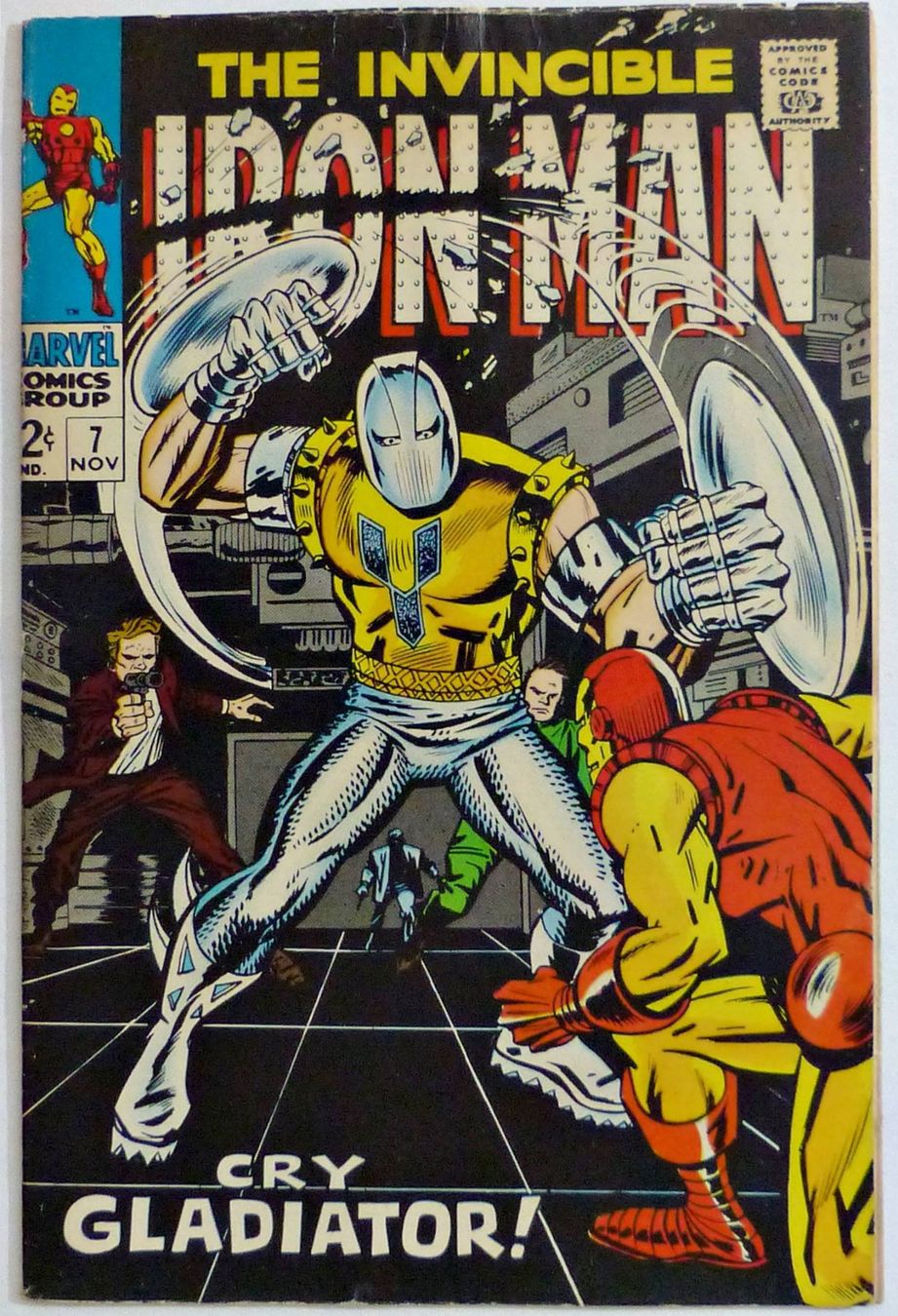 Fumetti: IRON MAN #7 VS. THE GLADIATOR CAMEO DAREDEVIL MARVEL 1968 – Usato da Lugano venduto da YouWantUS