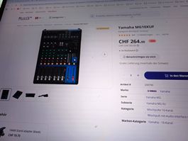 Yamaha Mischpult MG 10 XU Studioauflösung