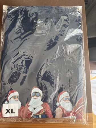 Breitling T-Shirt blau Weihnachtsmotiv Grösse XL neu