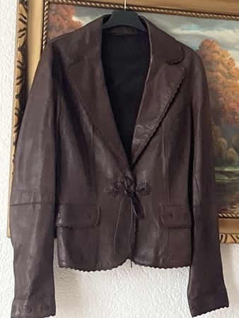 Gimo's Leder Jacke, braun, Top Zustand, Herbst Saison