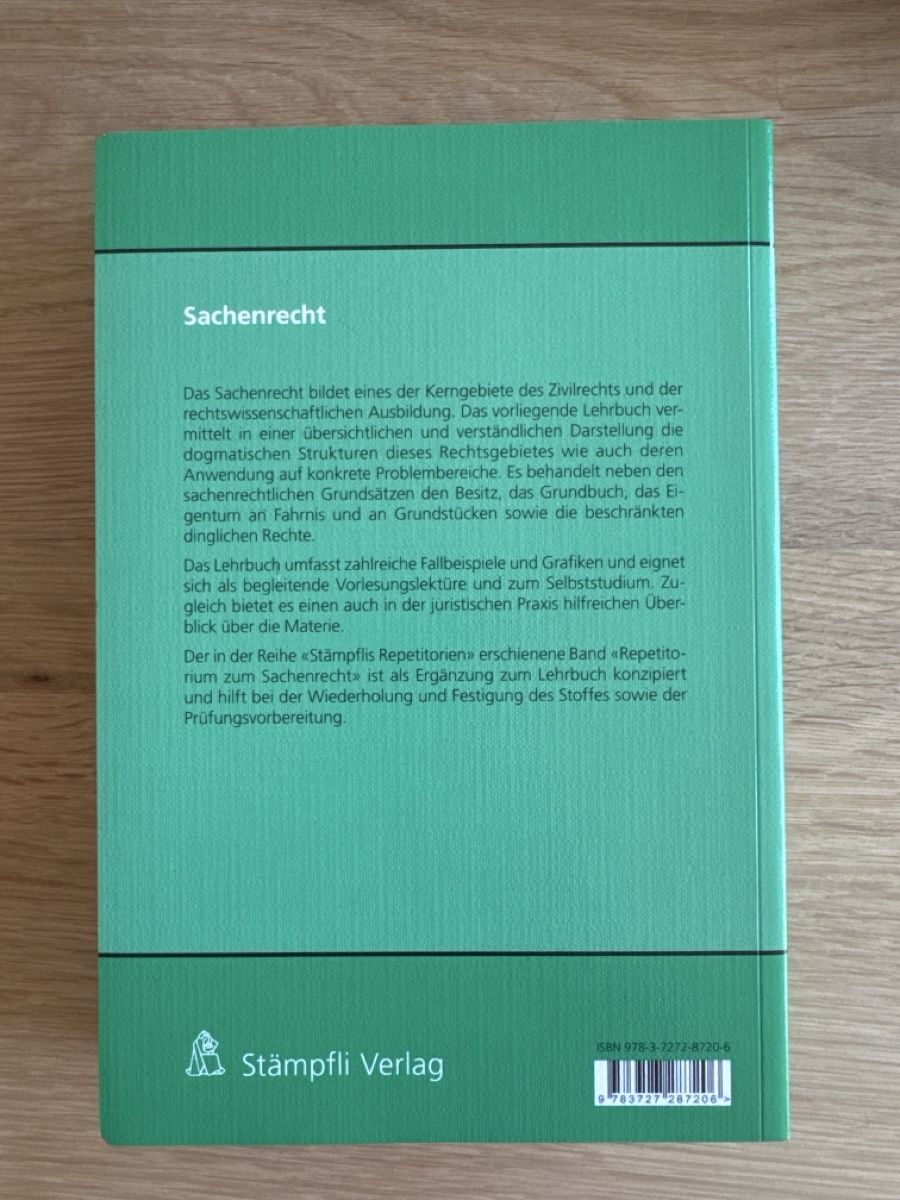 Bücher: Sachenrecht, 6. Aufl. – Neu (gemäss Beschreibung) aus Windisch von Kirby6936 1