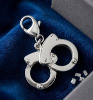 Charm " Handschellen" Silber 925 (rhodiniert) - Neu
