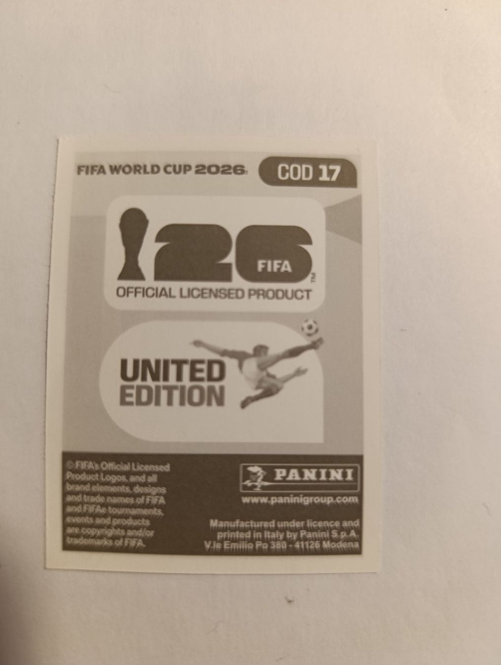 Panini Cartes à collectionner: COD 17, WM 2026 Panini Sticker – Neuf (Voir description) à Kriens par Annele97 1