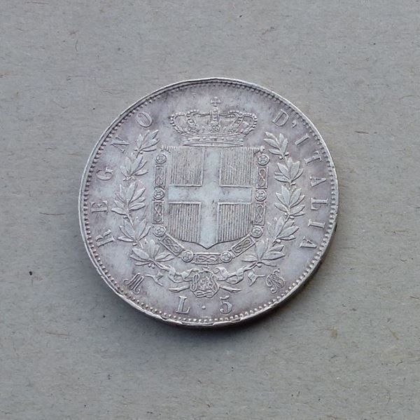 Alle Münzen: Italien ++ 5 Lire 1873 – Gebraucht aus Walkringen von Casablanca777 1