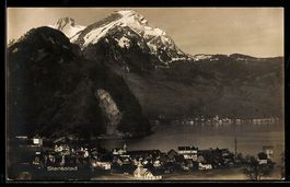 AK Stansstad, Ort am See mit Bergkulisse