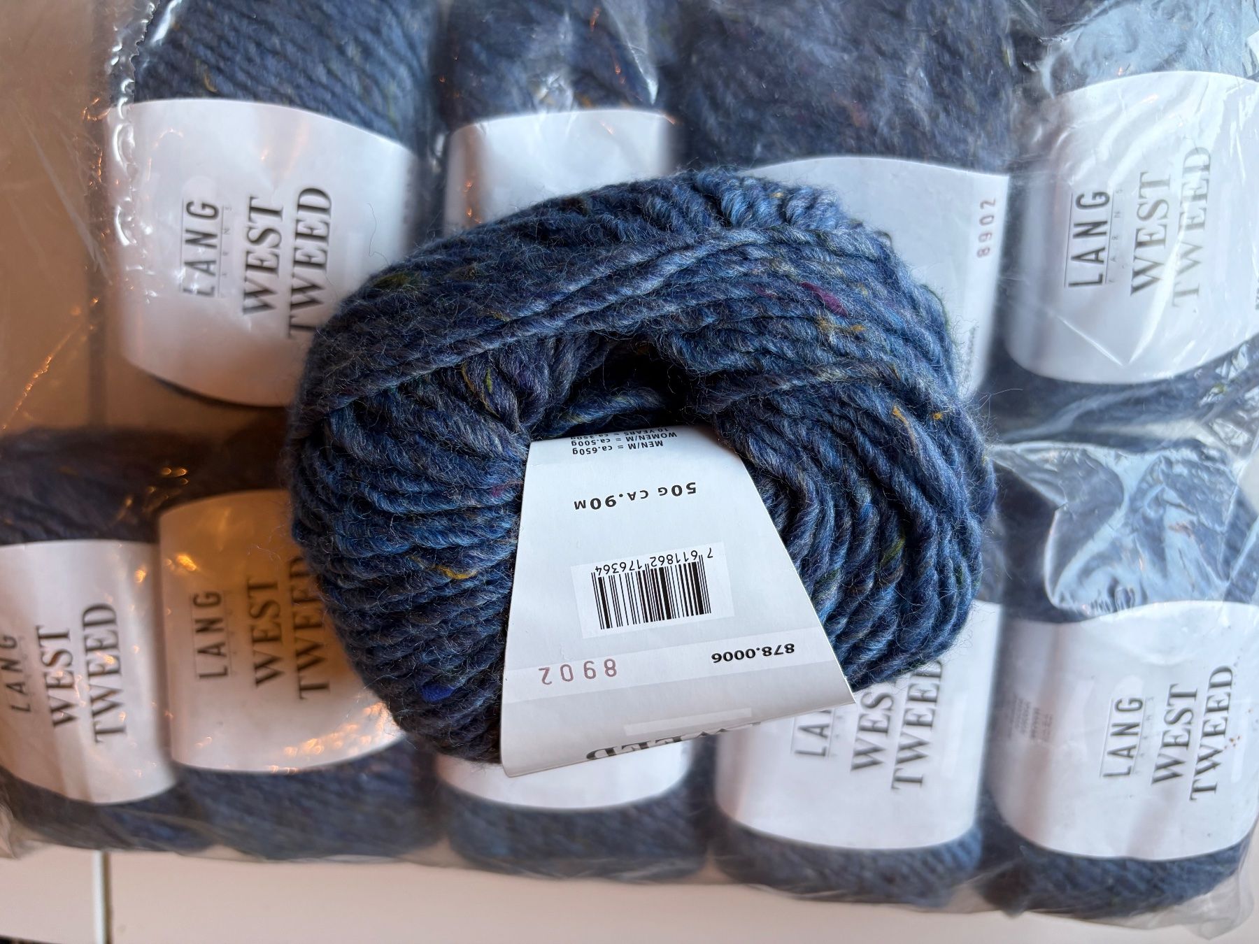 Lang Yarns Lana: 10 Knäuel West Tweed Langyarns – Nuovo e nell'imballaggio originale da Büsserach venduto da bor_s88m 1