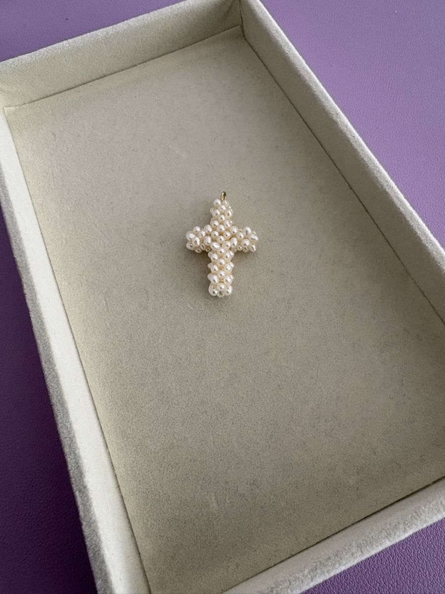 Pendentifs: Kreuz aus echten Perlen – Neuf (Voir description) à Siglistorf par chrugi61