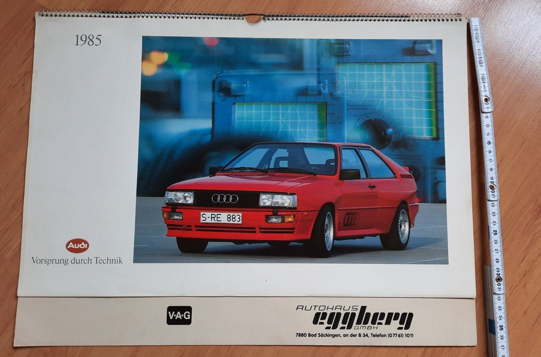 Kalender: Audi Auto Kalender 1985 Quattro – Gebraucht aus Hedingen von Zwackul