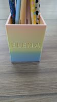 Cooler personalisierter Stiftehalter Regenbogenfarbe - ELENA