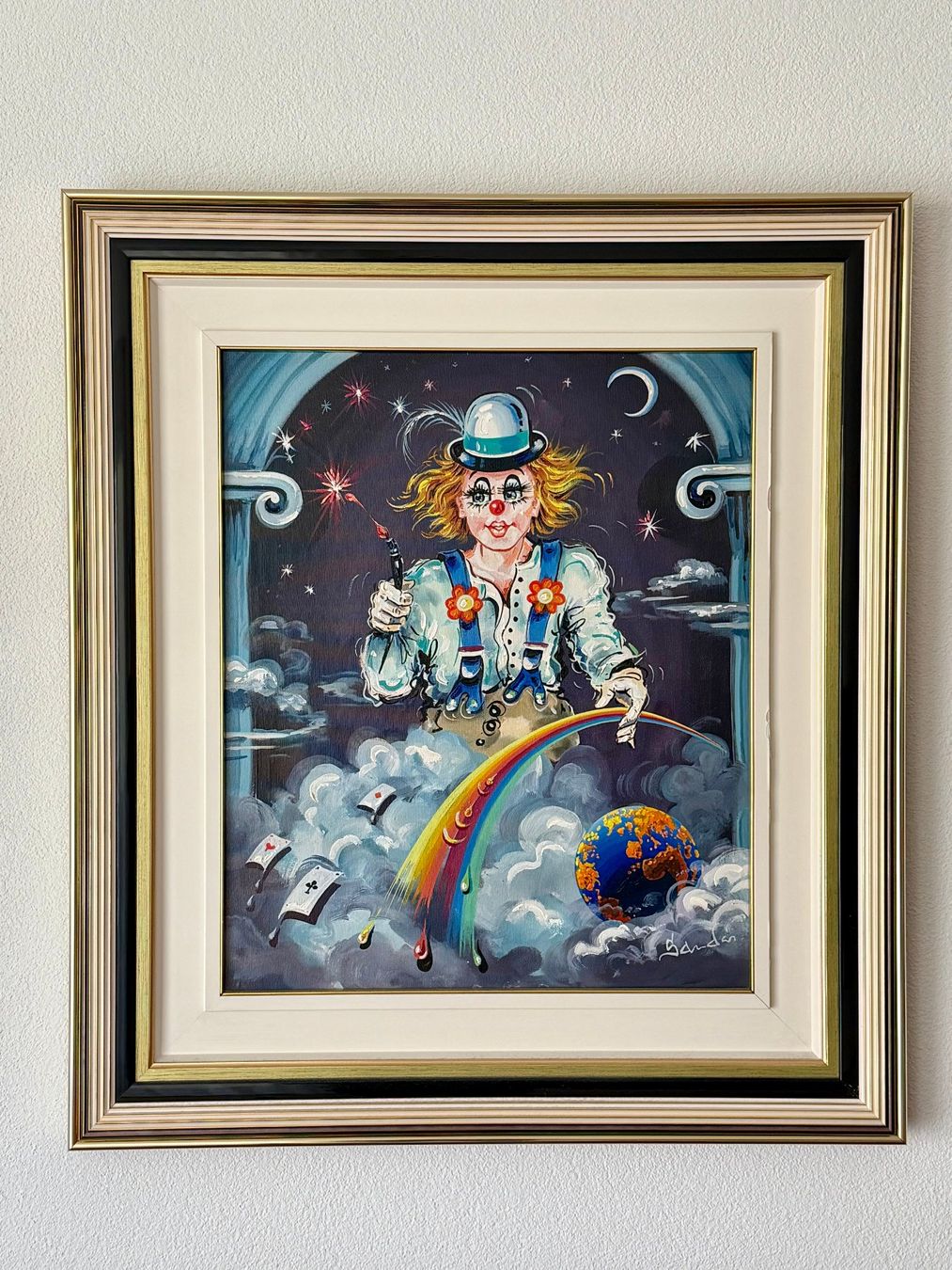 Gemälde: Originalgemälde Günter R. Sander – "Zauberer mit Regenbogen" – Gebraucht aus Hinwil von bloggingtom