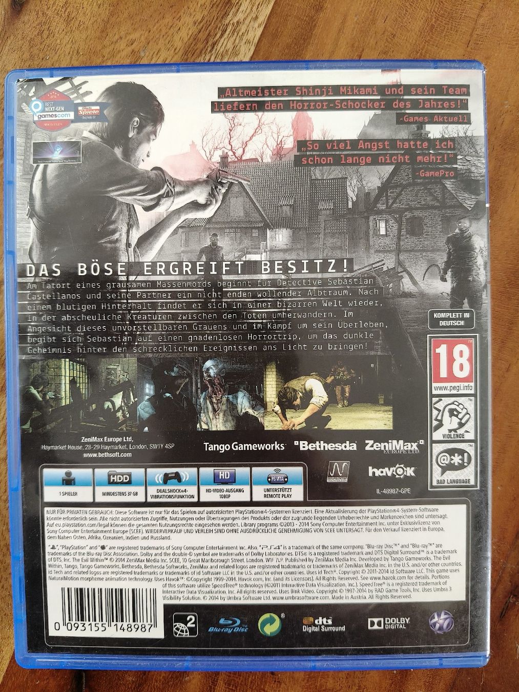 Giochi: The Evil Within PS4 Top Zustand Horror Game Uncut – Nuovo (secondo la descrizione) da Grüningen venduto da Mr.Michi 1