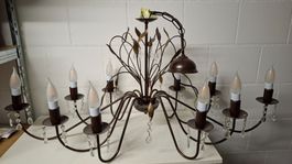 Deckenleuchte Vintage Kronleuchter Metall braun gebraucht